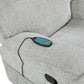 Chablis - Glider Recliner With Heat And Massage - Mist Gray