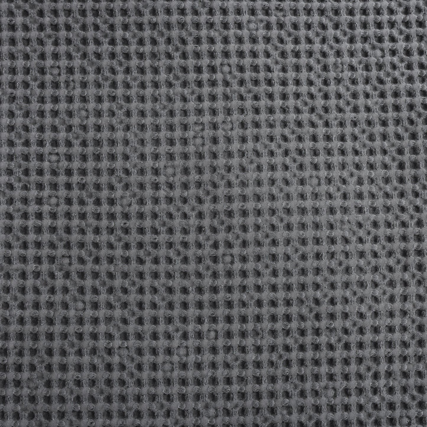 Stonewashed Cotton Waffle Weave - King Duvet Cover Set (Set of 3) - Slate