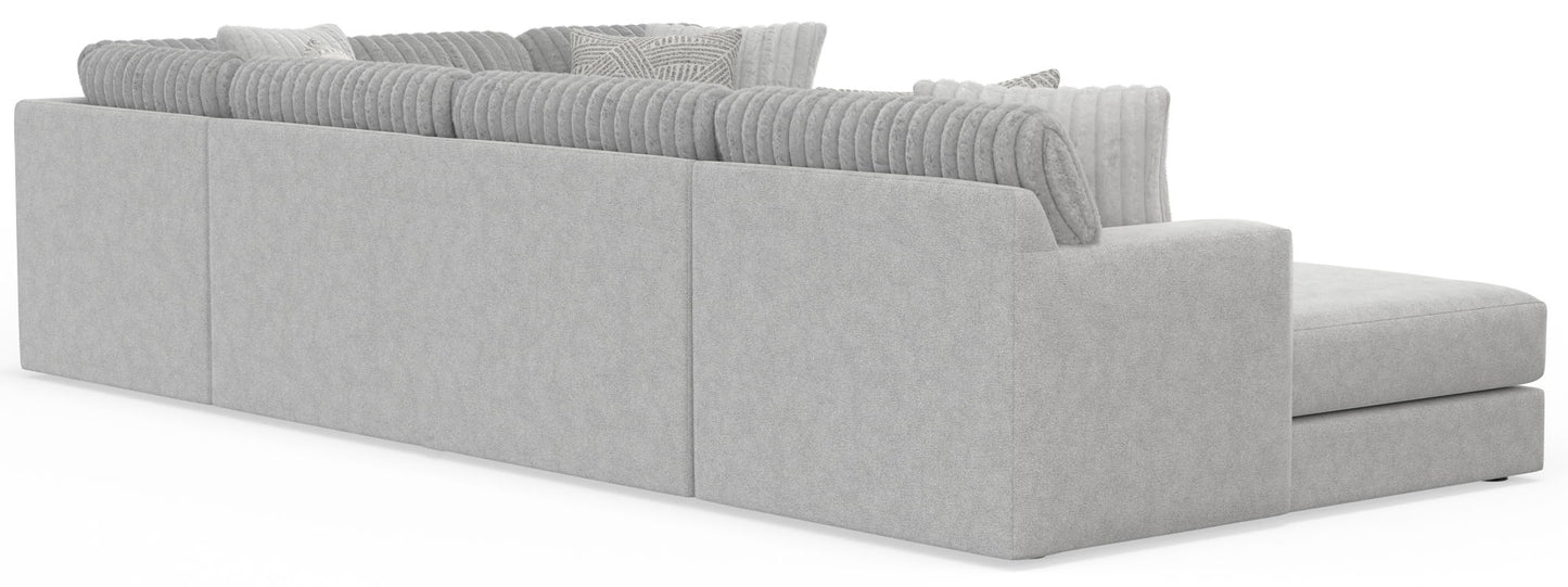 Logan - Upholstered Sectional With Comfort Coil Seating And Accent Pillows Included