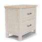 Glenndale - Two Drawer Nightstand - Aged White / Wheat