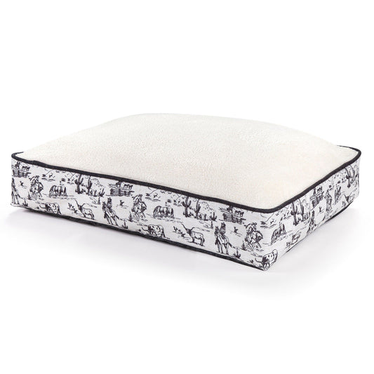Ranch Life - Dog Bed - White / Black