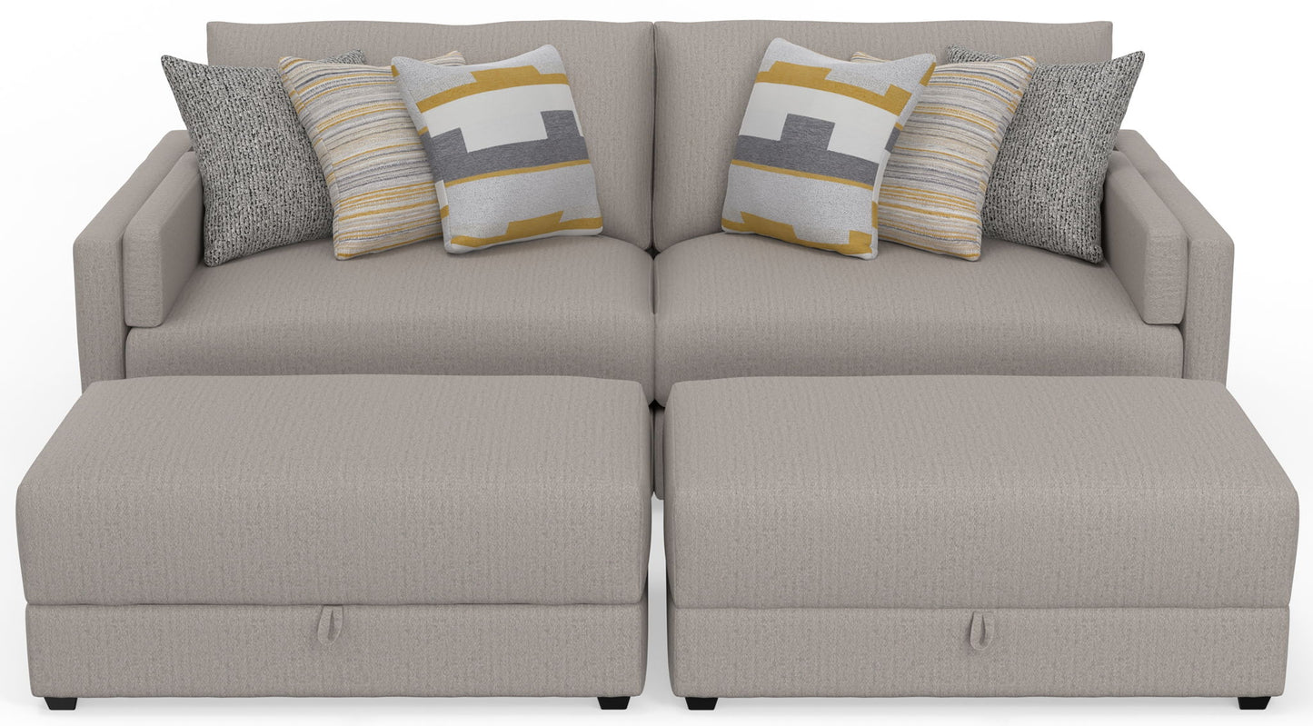 Trevor - Extra Deep Oversized Sofa With Included Storage Cocktail Ottoman