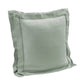 Luna - Double Flanged Washed Linen Pillow - Sage