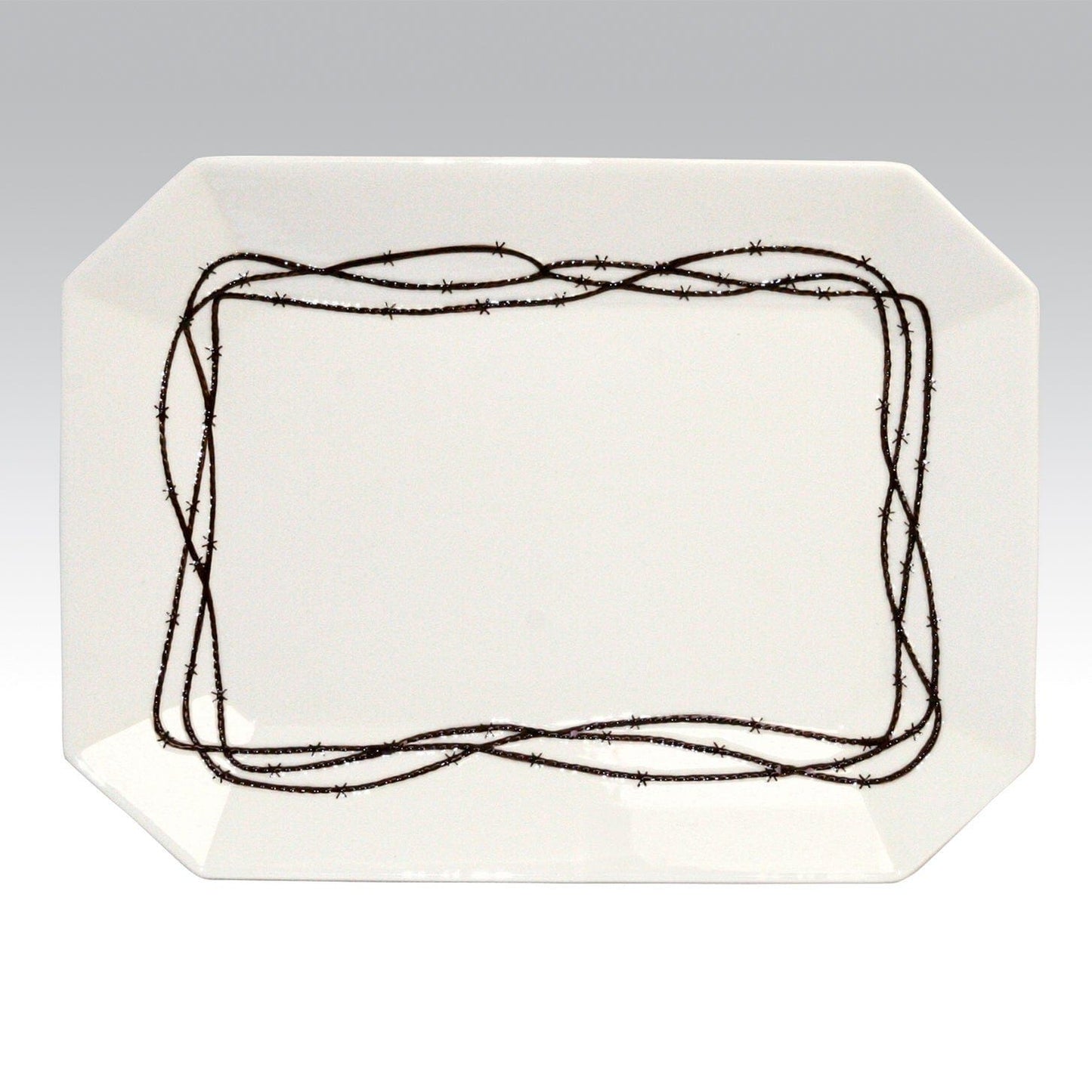 Rustic Barbwire - Barbwire Serving Platter - Cream