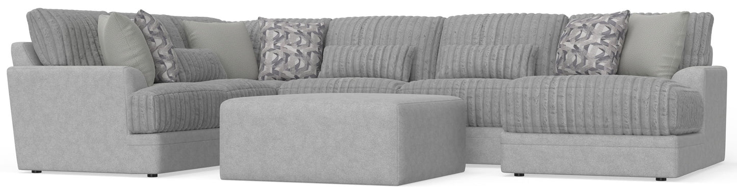 Titan - Sectional With Comfort Coil Seating, Cocktail Ottoman And Accent Pillows Included