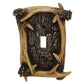 Antler Switch Plate - 5" x 3.5" Antler Single Wall Switch Plate  - Brown