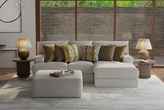 Tori - Sectional With Comfort Coil Seating, Cocktail Ottoman And Accent Pillows Included
