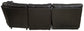 Como - 5 Piece Italian Leather Match Reclining Sectional