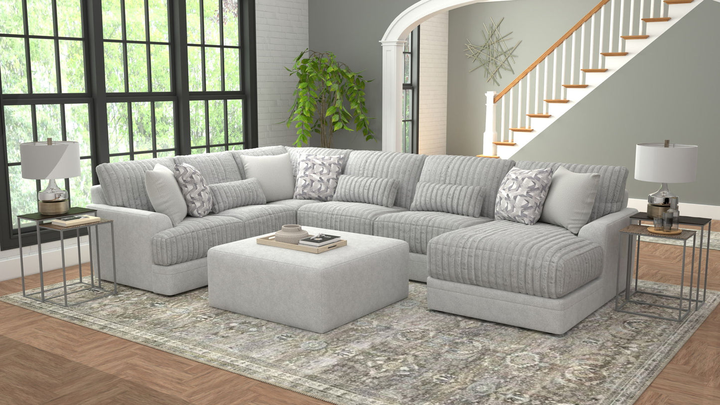 Titan - Sectional With Comfort Coil Seating, Cocktail Ottoman And Accent Pillows Included