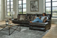 Como - 3 Piece Italian Leather Match Reclining Sectional