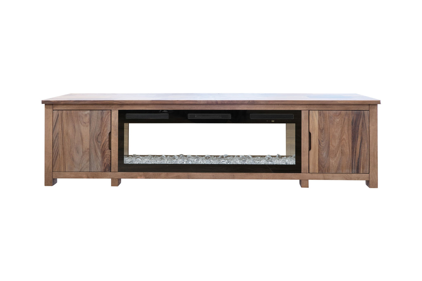 Parota - 93" Electric Fireplace - Dark Brown