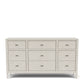 Carmella - Nine Drawer Dresser - Pebble Oak