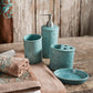 Savannah - Ceramic Countertop Bathroom Set (Set of 4) - Turquoise