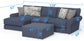 Cape May - Sofa Chaise With Comfort Coil Seating, 41" Cocktail Ottoman And 5 Accent Pillows Included