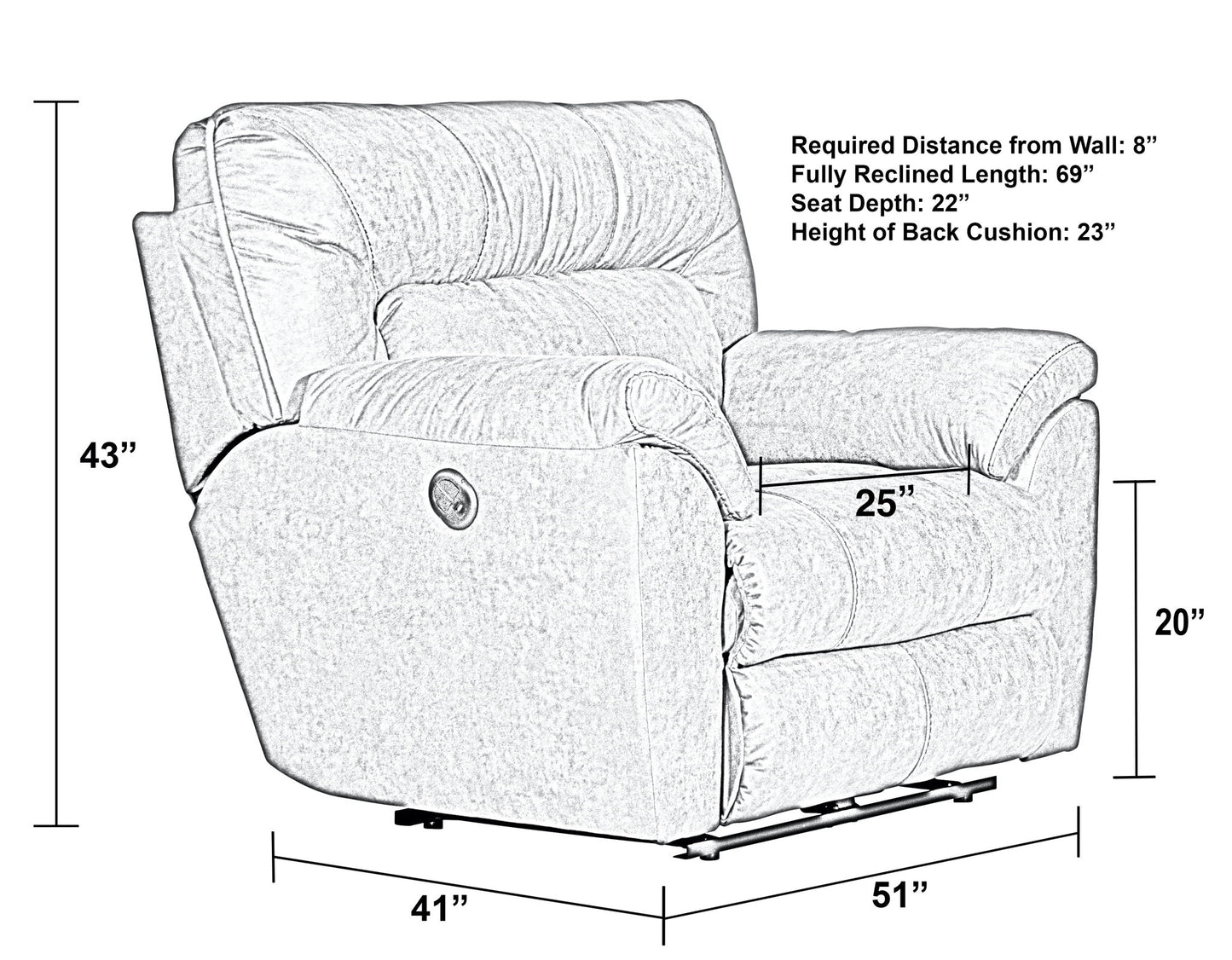 Hollins - Power Recliner - Coffee