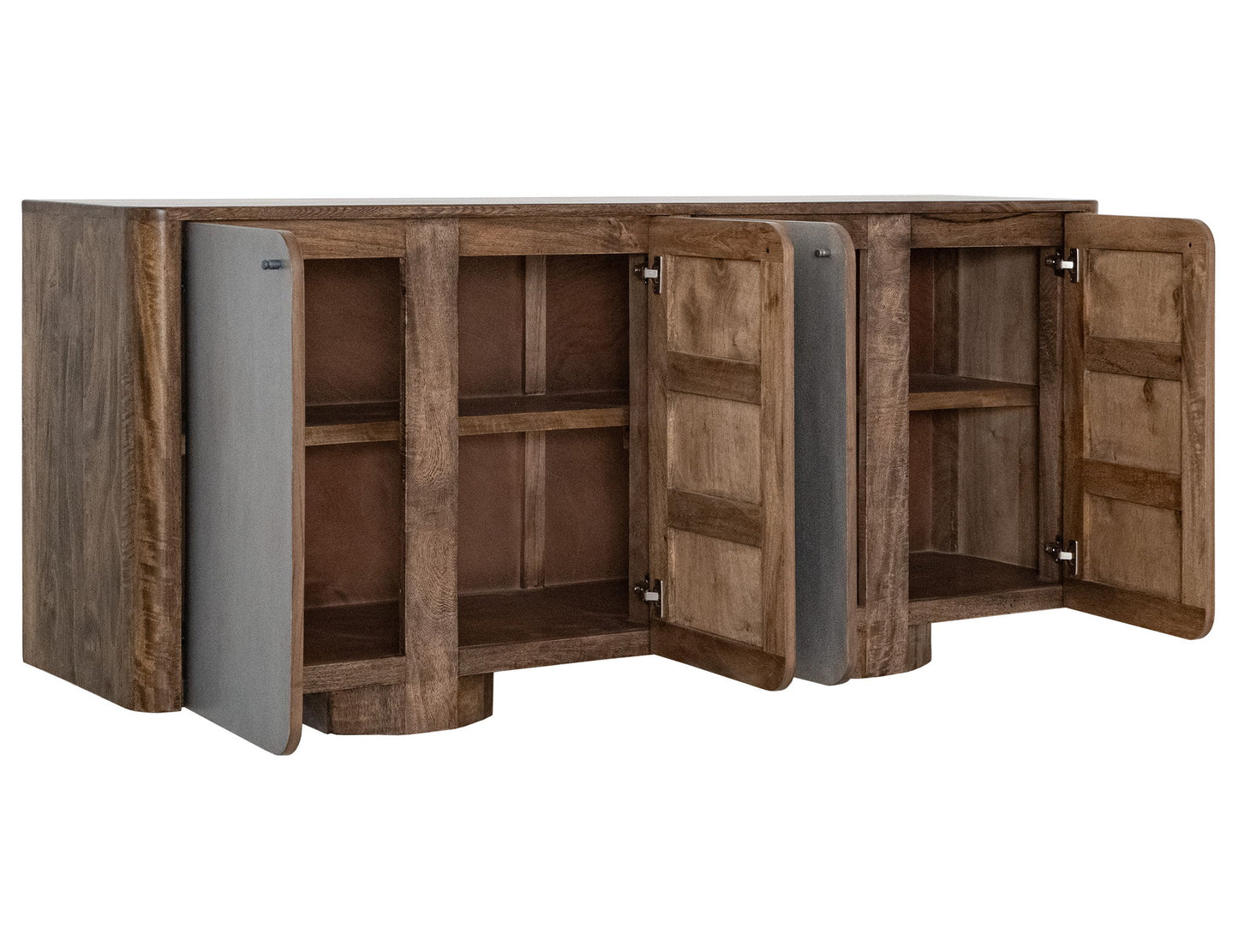 Nashville - 4 Door TV Stand/Console - Brown / Gray