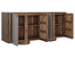 Nashville - 4 Door TV Stand/Console - Brown / Gray