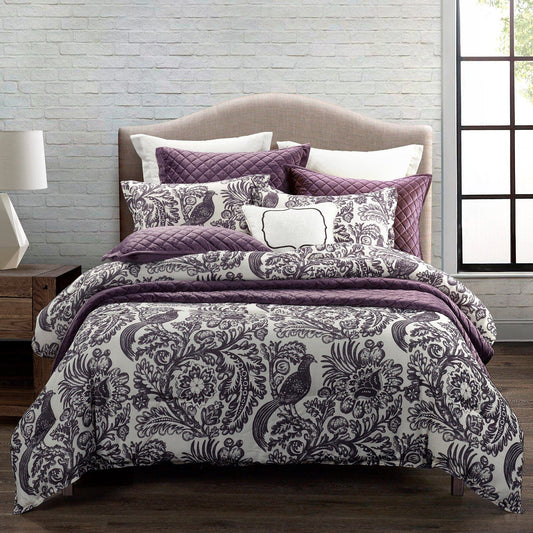Augusta Toile - Queen Comforter Set (Set of 3) - Black / White