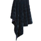Stella - Faux Silk Velvet Double Box Stitch Throw - Midnight Blue