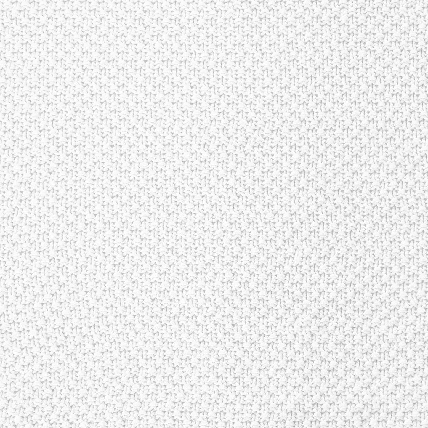 Cotton Knit - Full/Queen Blanket - Vintage White
