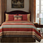 Calhoun - Twin Comforter Set (Set of 4) - Red / Brown