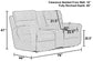 Tranquility - Power Headrest Power Lay Flat Reclining Cons Loveseat With CR3 Heat / Massage / Lumbar - Pewter