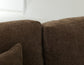 Walnut - Upholstered Loveseat - Deep Forest Brown