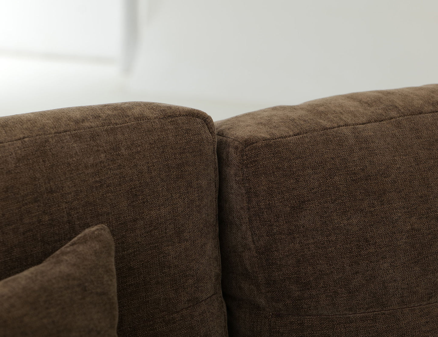 Walnut - Upholstered Sofa - Deep Forest Brown