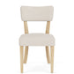 Glenndale - Curve Back Upholstered Side Chair (Set of 2) - Wheat
