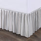 Prescott - King Stripe Bed Skirt - Cream / Black