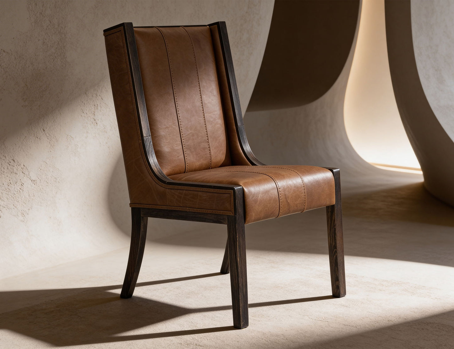 Balam - Leather Upholstered Chair (Set of 2) - Brown