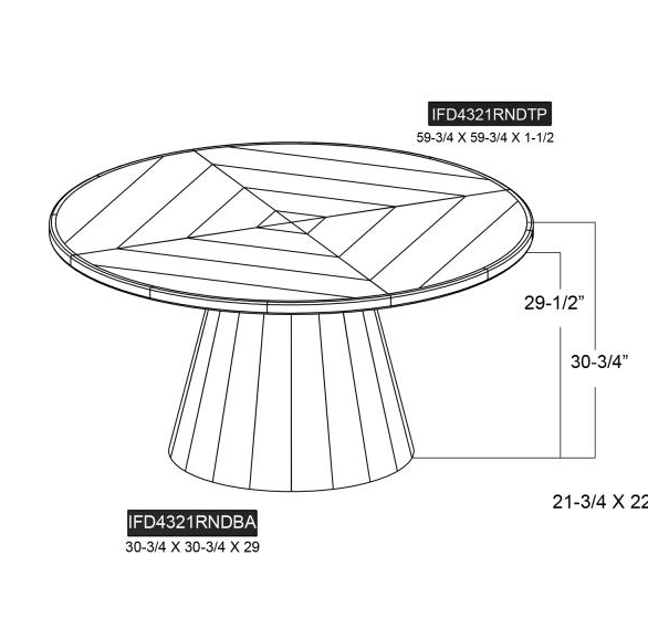 IFD4321 White Balam Dining Table