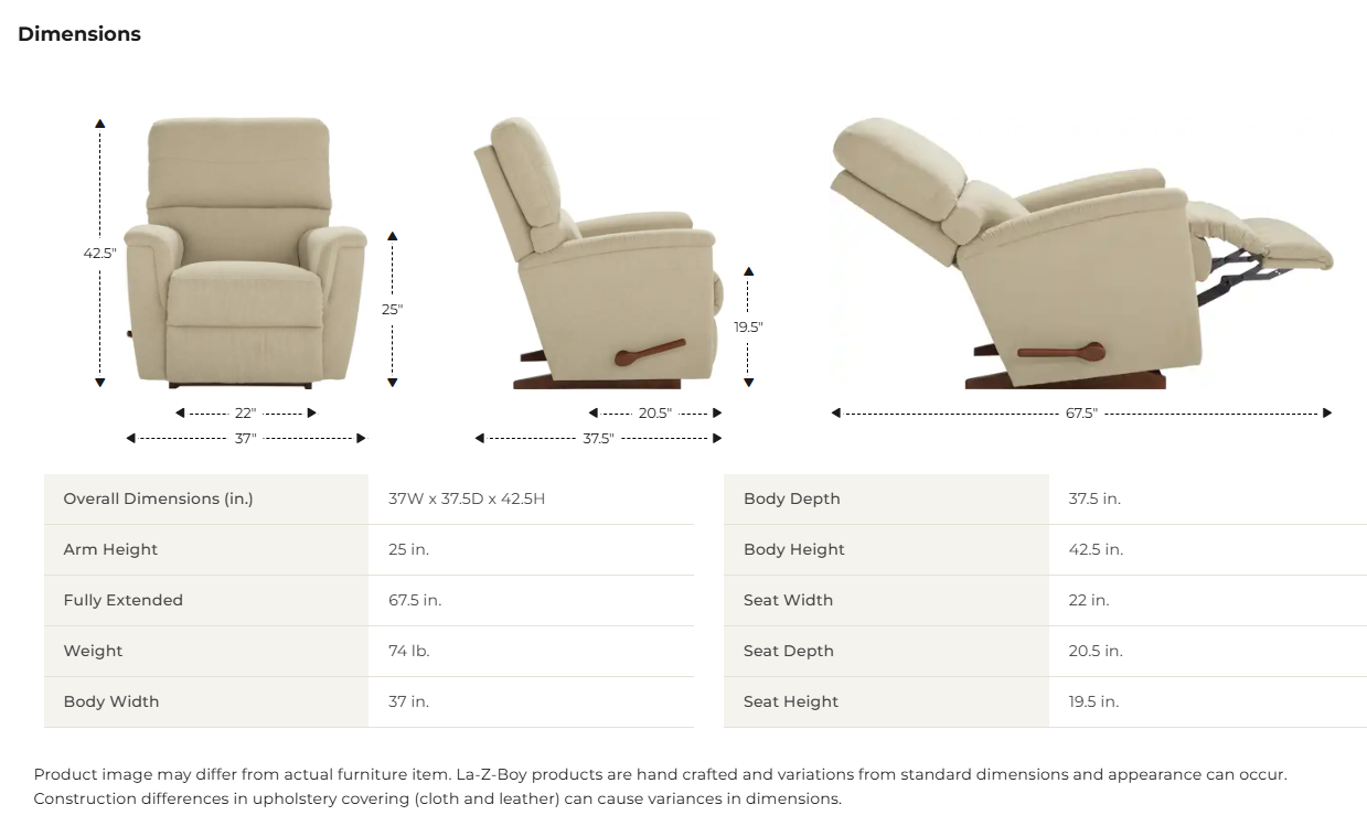 Ava Rocking Recliner by La Z Boy