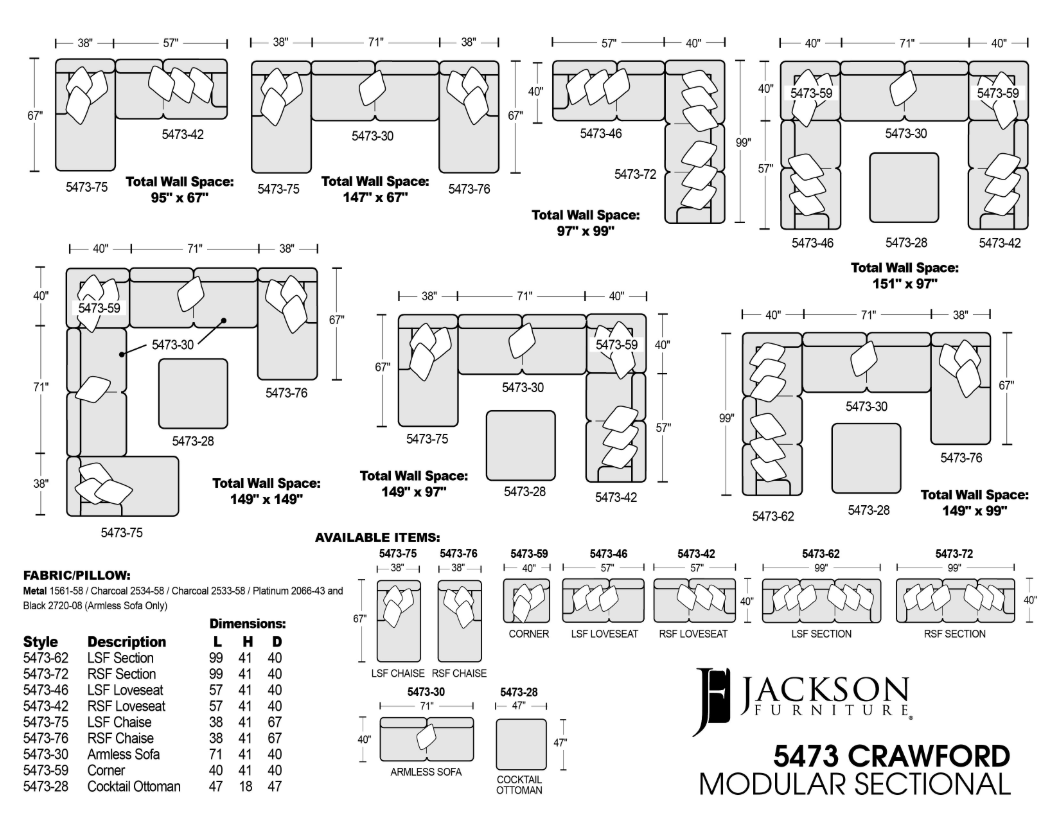 Crawford Sectional by Jackson Catnapper