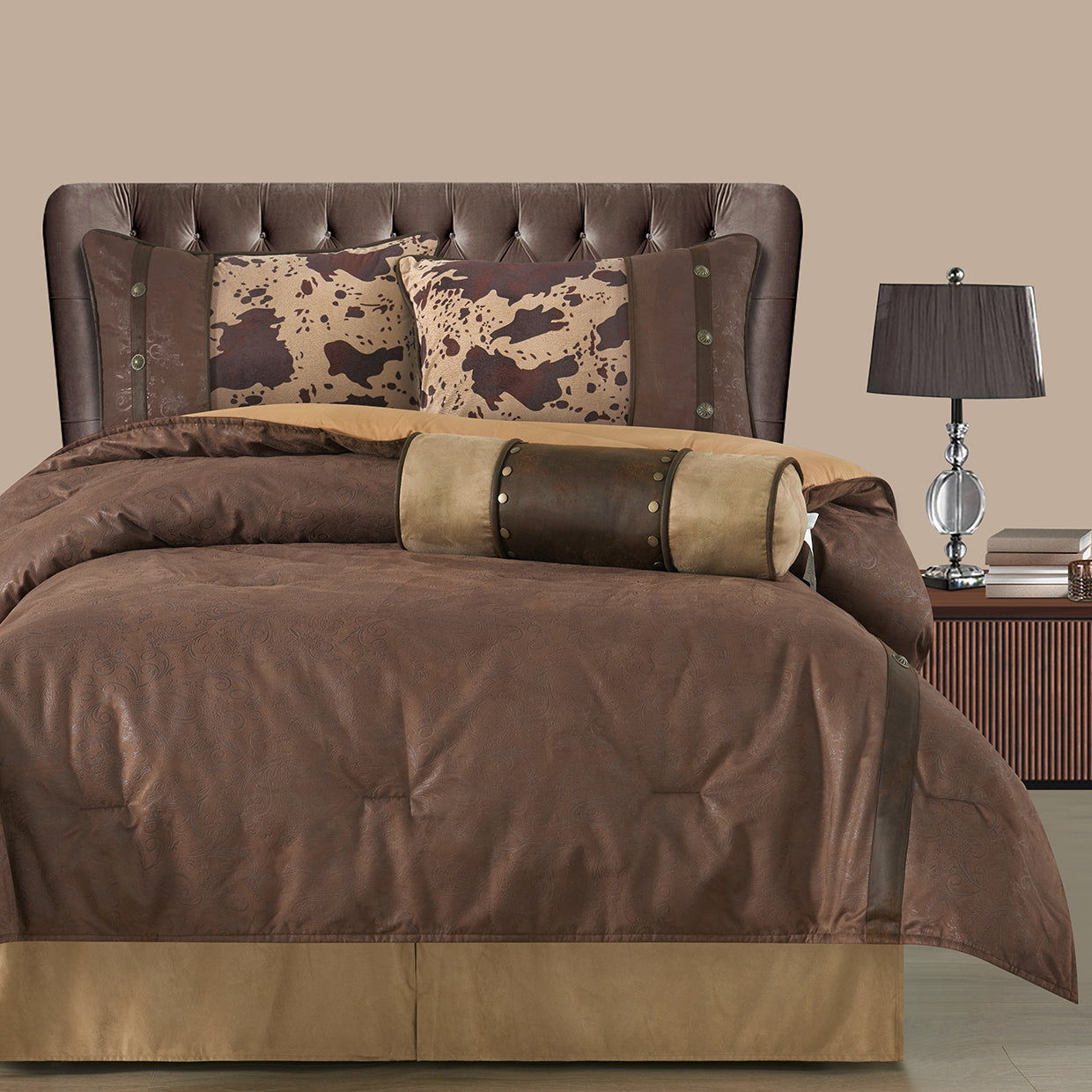 Caldwell - Twin Comforter Set (Set of 4) - Brown