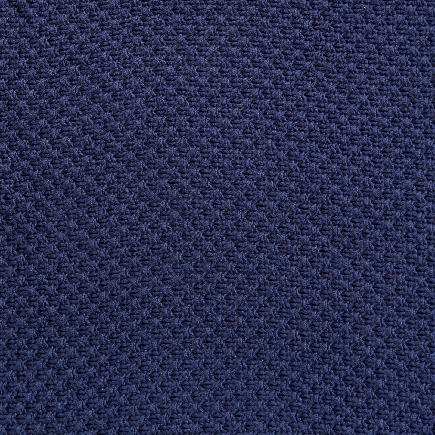 Cotton Knit - Twin Blanket - Navy