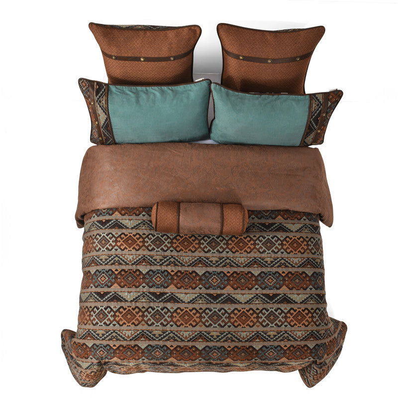 Rio Grande - Queen Duvet Cover Set (Set of 7) - Brown