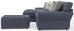 Cape May - Sofa Chaise With Comfort Coil Seating, 41" Cocktail Ottoman And 5 Accent Pillows Included