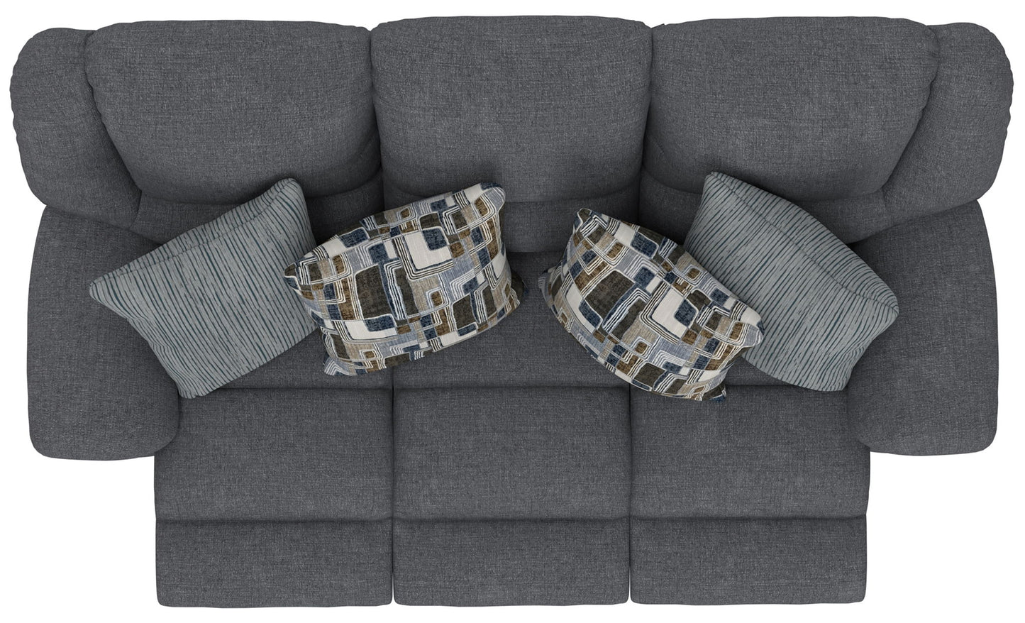 Trifecta - Sofa With 3 Recliners and Drop Down Table