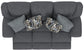 Trifecta - Sofa With 3 Recliners and Drop Down Table