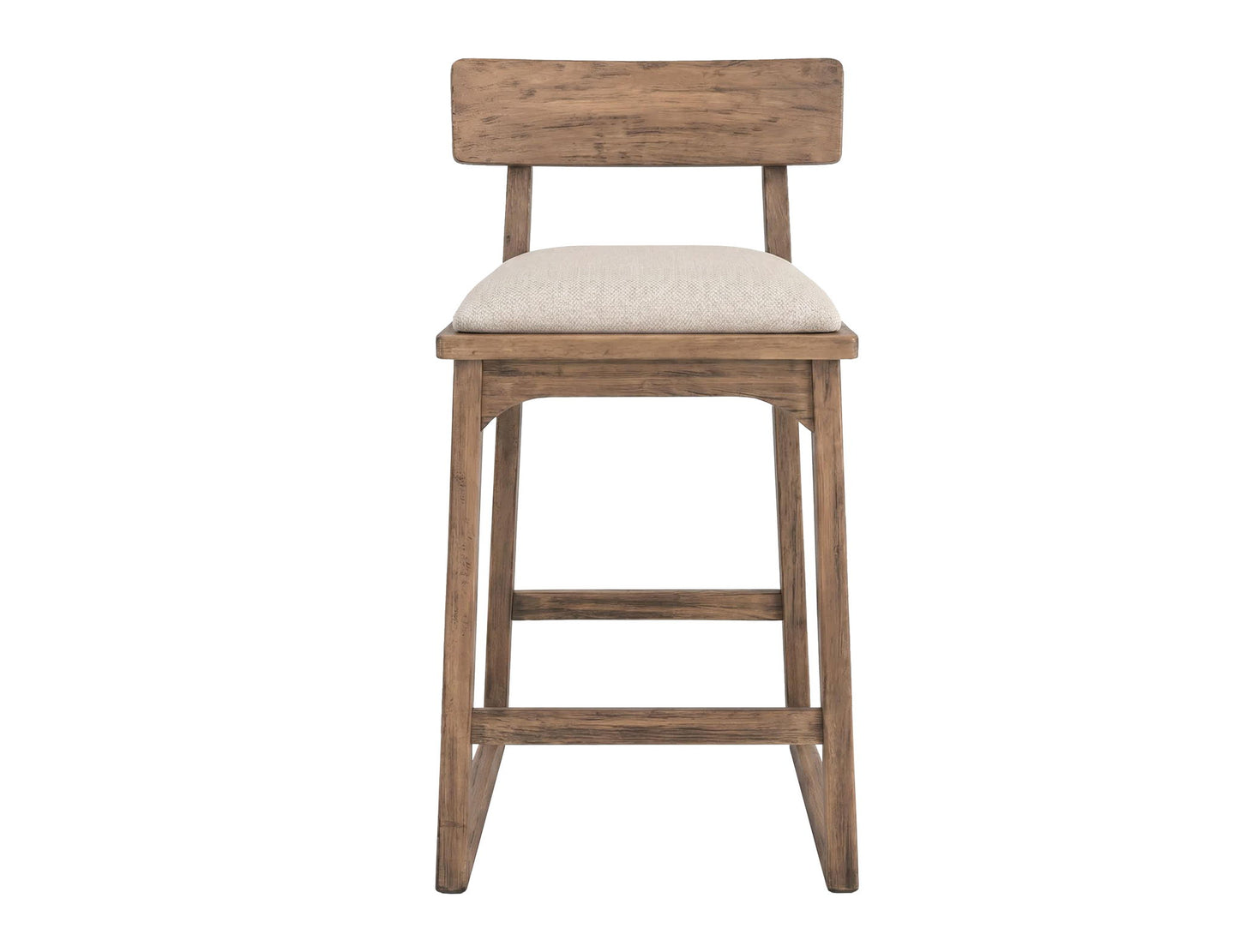 Balam - Upholstered Barstool (Set of 2) - Brown / Beige