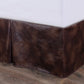 Brown Faux Leather - Twin Bed Skirt - Brown