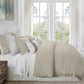 Hera - Queen Washed Linen Flange Comforter Set (Set of 3) - Light Tan