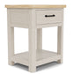 Glenndale - One Drawer Nightstand - Aged White / Wheat