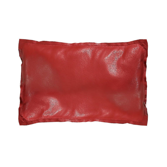 Genuine Leather - Pebble Leather Pillow - Red