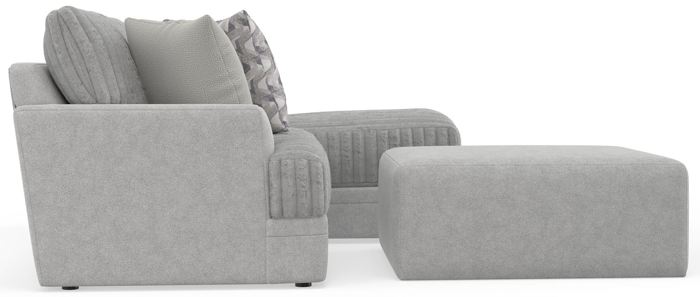 Titan - Sectional With Comfort Coil Seating, Cocktail Ottoman And Accent Pillows Included