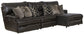 Como - 3 Piece Italian Leather Match Reclining Sectional