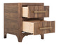 Praga - 2-Drawer Nightstand - Almond / Barrel Brown