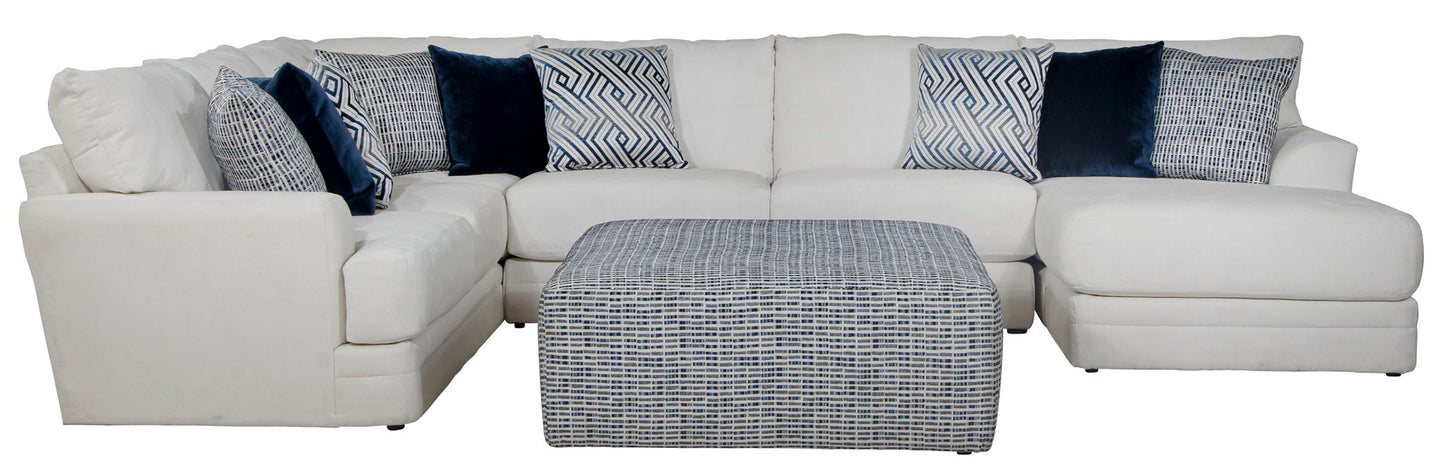 Polaris - Sectional With Comfort Coil Seating, 9 Included Accent Pillows And Included Cocktail Ottoman