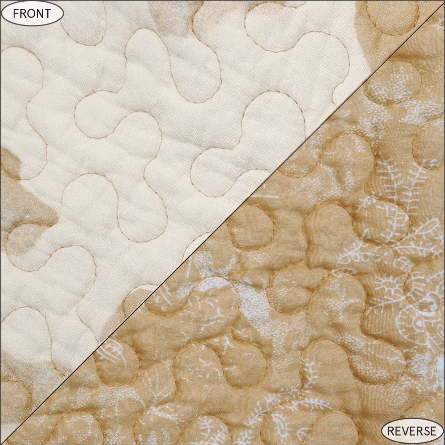 Elsa Cowhide - King Reversible Quilt Set (Set of 3) - Light Tan